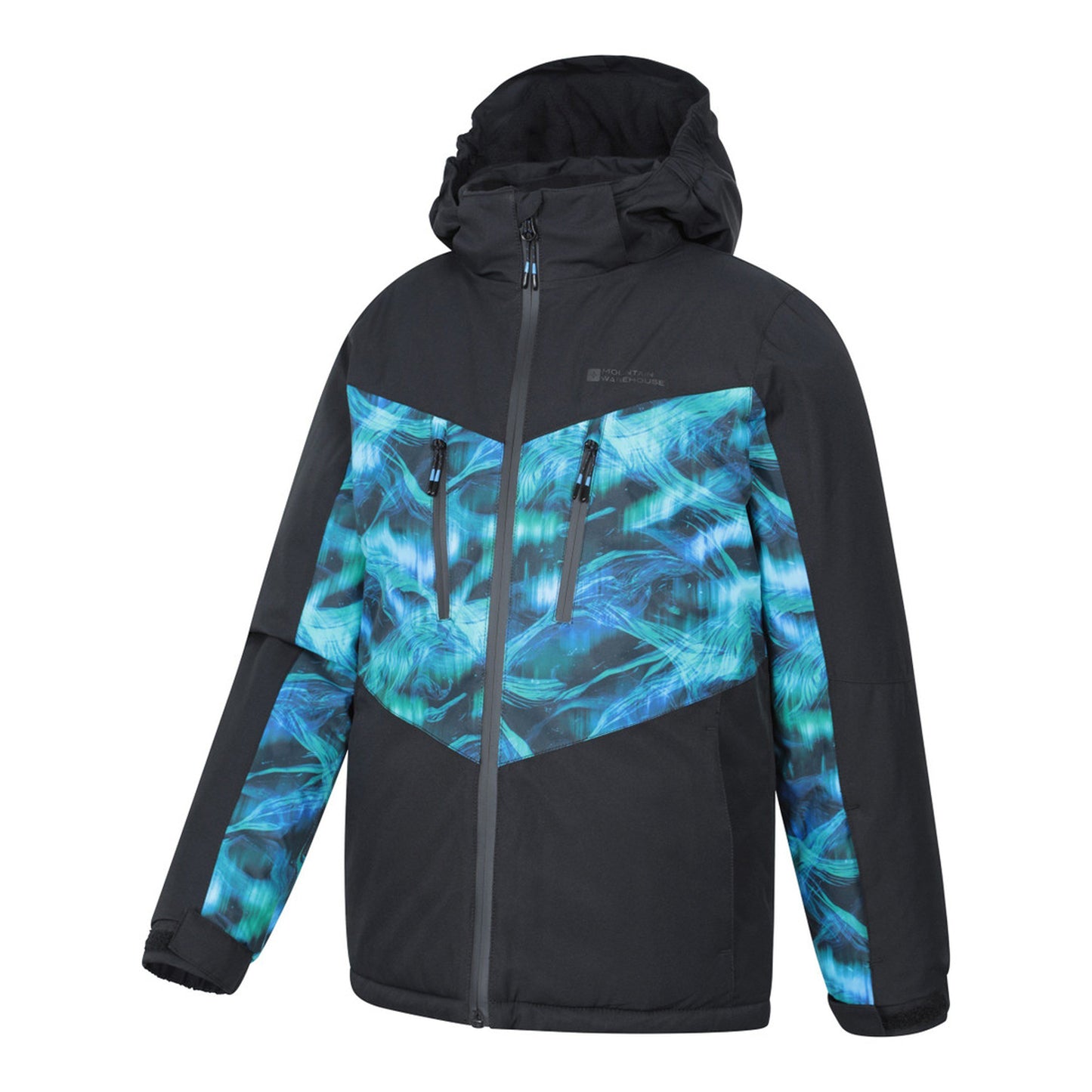 Dark Teal - Side - Mountain Warehouse Childrens-Kids Storm II Extreme Galaxy Ombre Ski Jacket