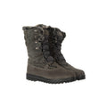 Grey - Close up - Mountain Warehouse Womens-Ladies Vostok Leather Snow Boots