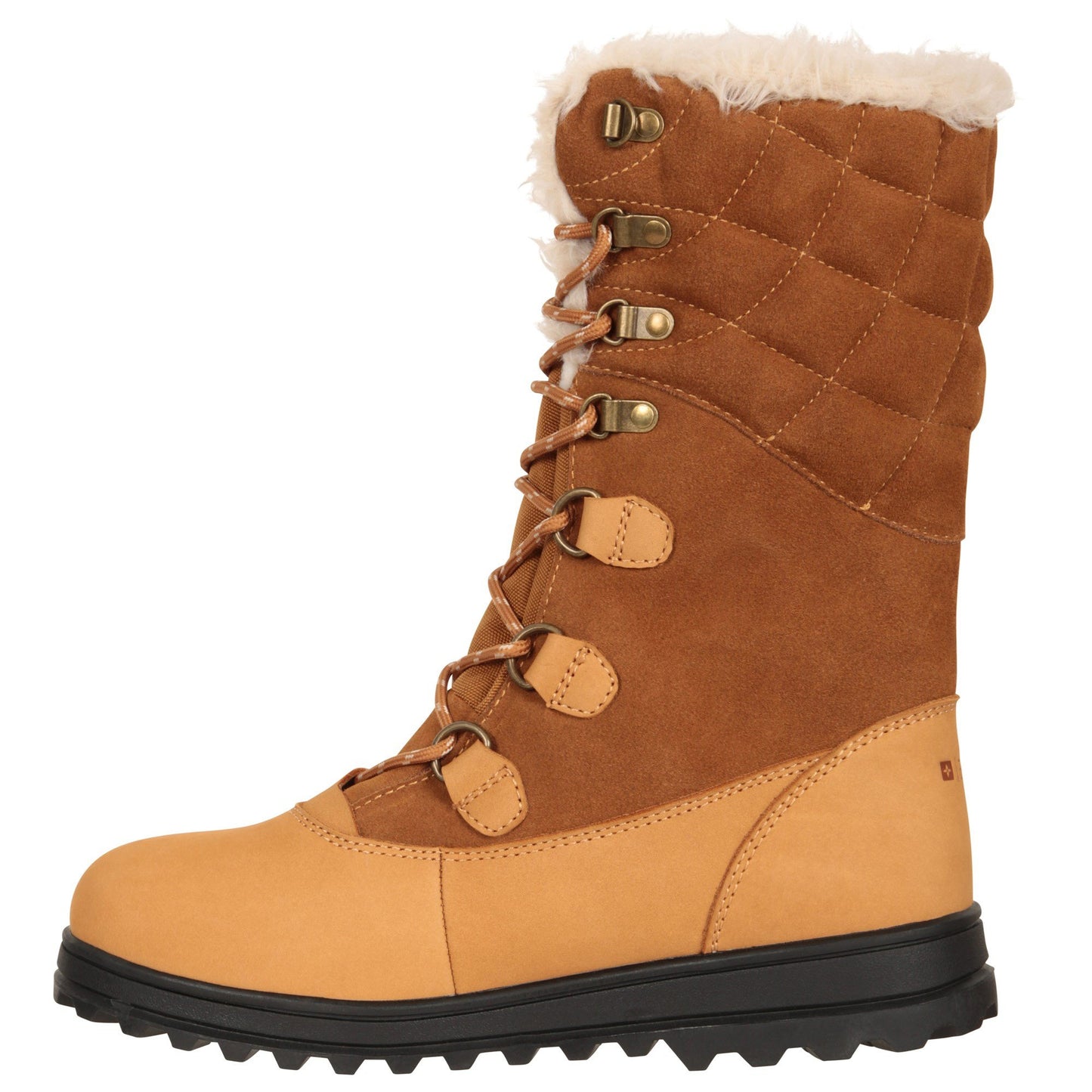 Brown - Back - Mountain Warehouse Womens-Ladies Vostok Leather Snow Boots