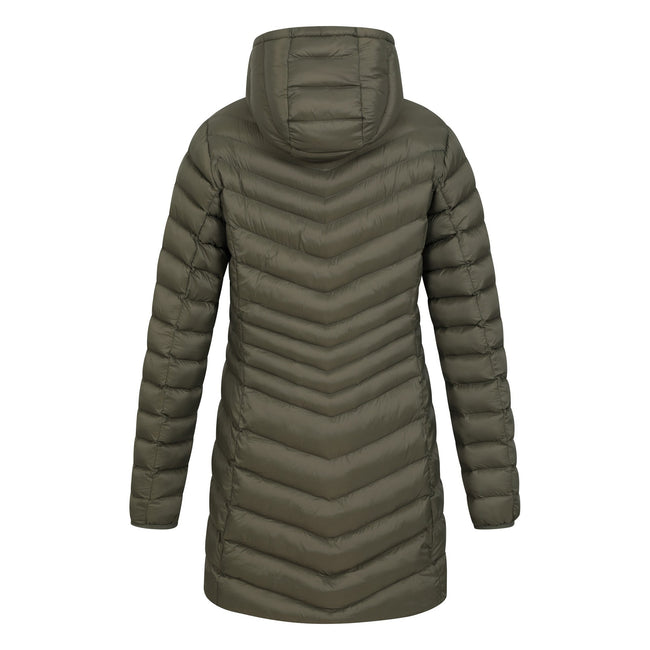 Khaki Green - Back - Mountain Warehouse Womens-Ladies Florence Faux Fur Lined Padded Jacket