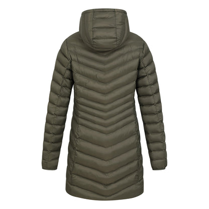 Khaki Green - Back - Mountain Warehouse Womens-Ladies Florence Faux Fur Lined Padded Jacket