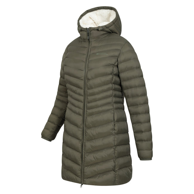 Khaki Green - Lifestyle - Mountain Warehouse Womens-Ladies Florence Faux Fur Lined Padded Jacket