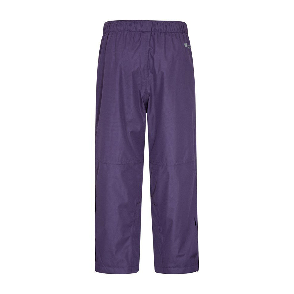 Purple - Front - Mountain Warehouse Childrens-Kids Spray Waterproof Trousers