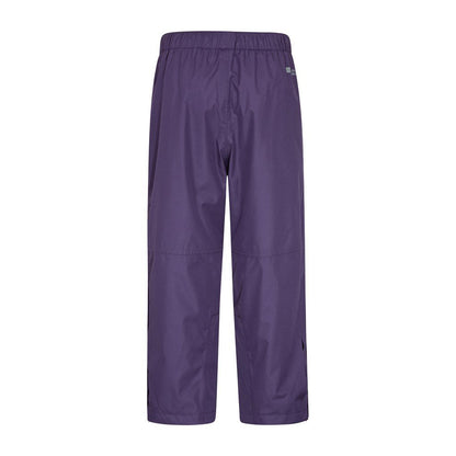 Purple - Front - Mountain Warehouse Childrens-Kids Spray Waterproof Trousers