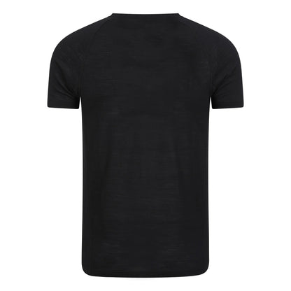 Black - Back - Mountain Warehouse Mens Summit Merino Wool Thermal Top