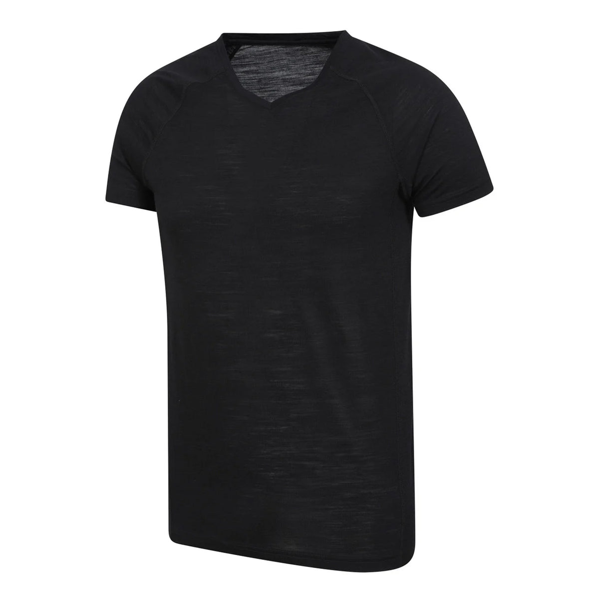 Black - Side - Mountain Warehouse Mens Summit Merino Wool Thermal Top