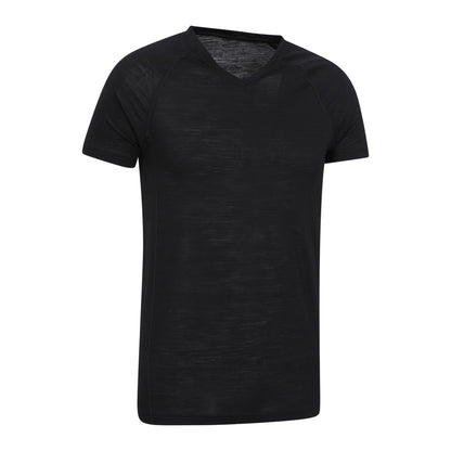 Black - Lifestyle - Mountain Warehouse Mens Summit Merino Wool Thermal Top