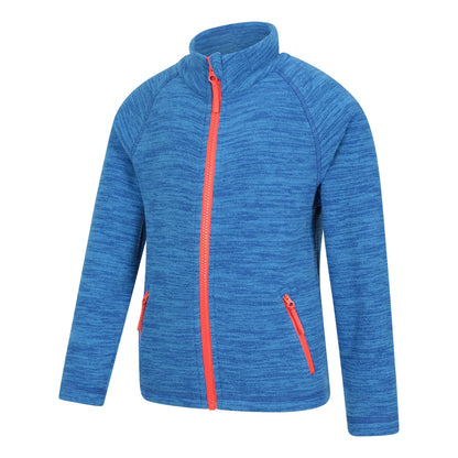 Blue - Side - Mountain Warehouse Childrens-Kids Snowdonia Fleece Jacket