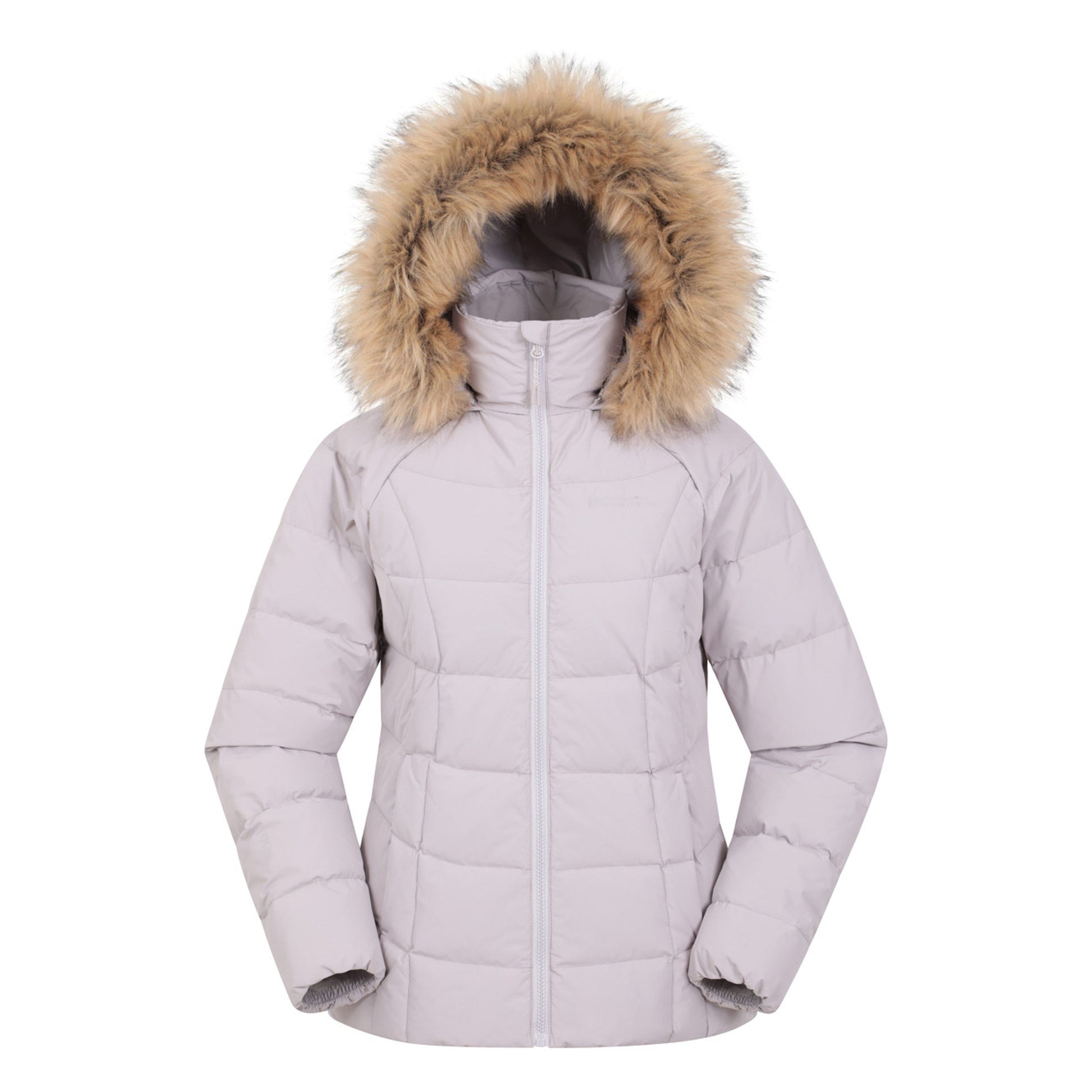 Light Beige - Front - Mountain Warehouse Womens-Ladies Isla Extreme Short Down Jacket