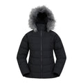 Black - Front - Mountain Warehouse Womens-Ladies Isla Extreme Short Down Jacket