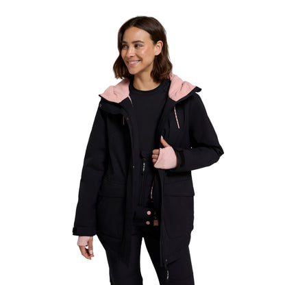 Jet Black - Side - Animal Womens-Ladies Tignes Ski Jacket