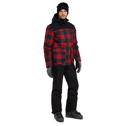 Red-Black - Pack Shot - Mountain Warehouse Mens Drayton Waterproof Ski Jacket