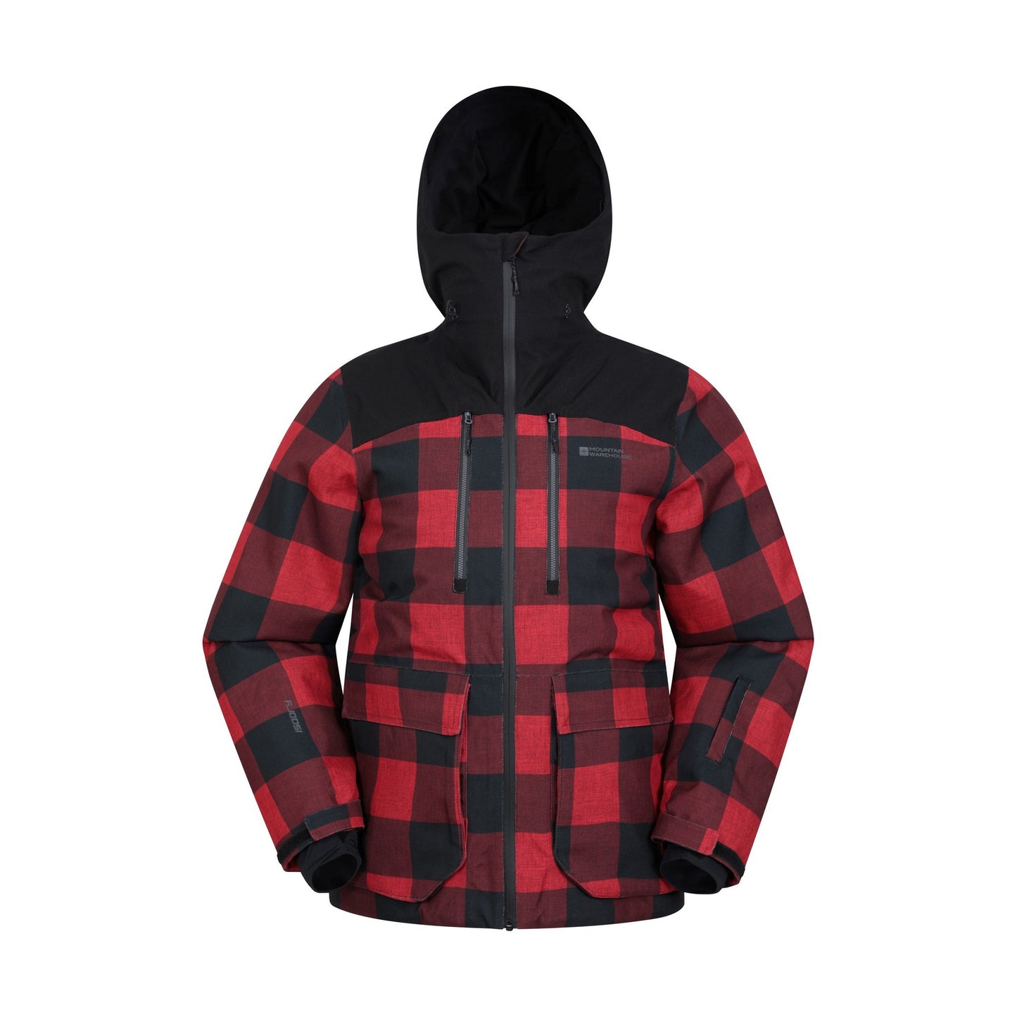Red-Black - Front - Mountain Warehouse Mens Drayton Waterproof Ski Jacket
