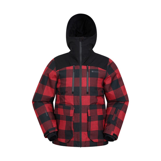 Red-Black - Front - Mountain Warehouse Mens Drayton Waterproof Ski Jacket