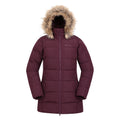 Purple - Front - Mountain Warehouse Womens-Ladies Nola Long Padded Jacket