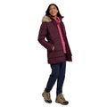 Purple - Pack Shot - Mountain Warehouse Womens-Ladies Nola Long Padded Jacket