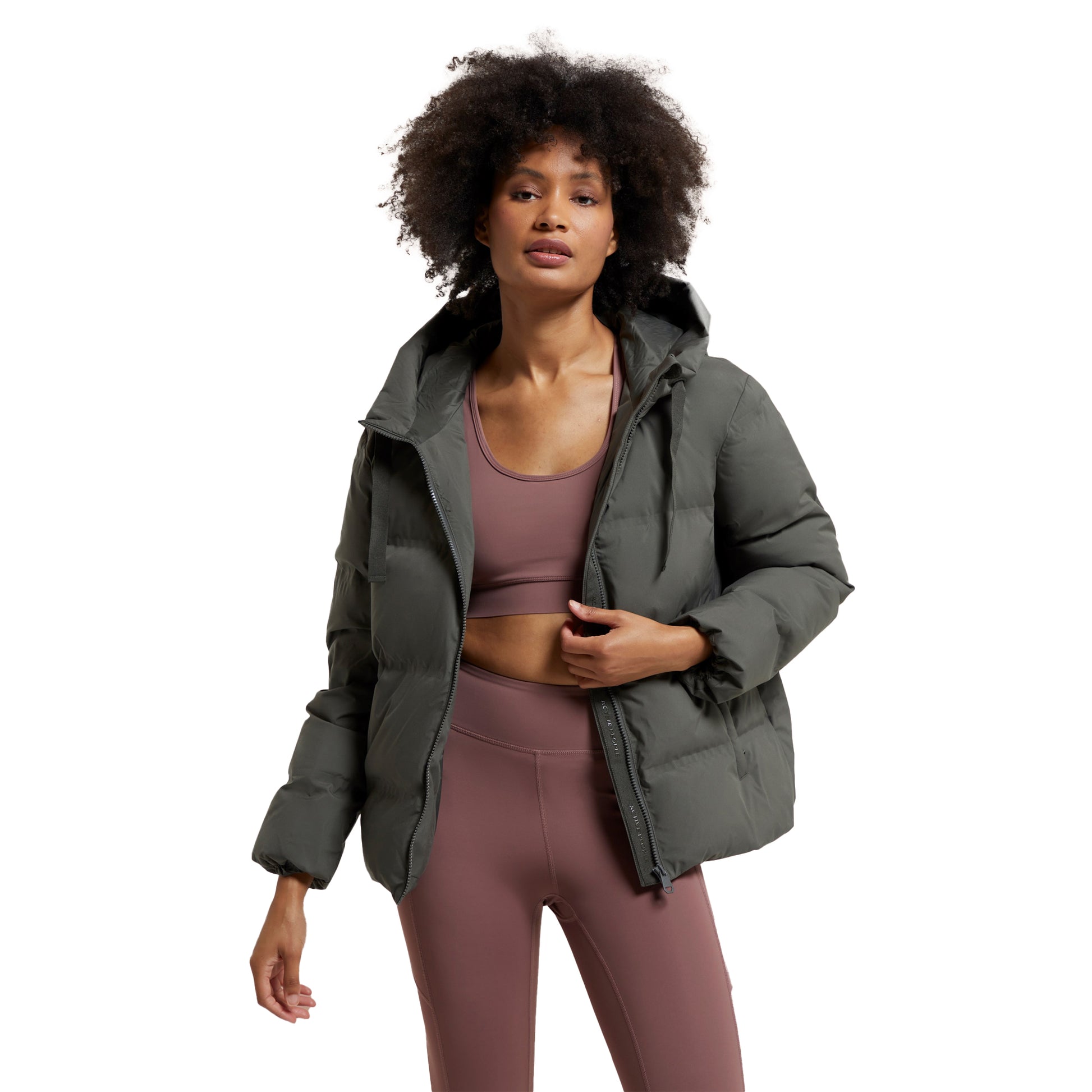 Khaki Green - Side - Active People Womens-Ladies Cosi Cloud Padded Jacket