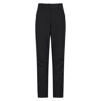 Black - Front - Mountain Warehouse Womens-Ladies Arctic II Stretch Fleece Lined Long Trousers