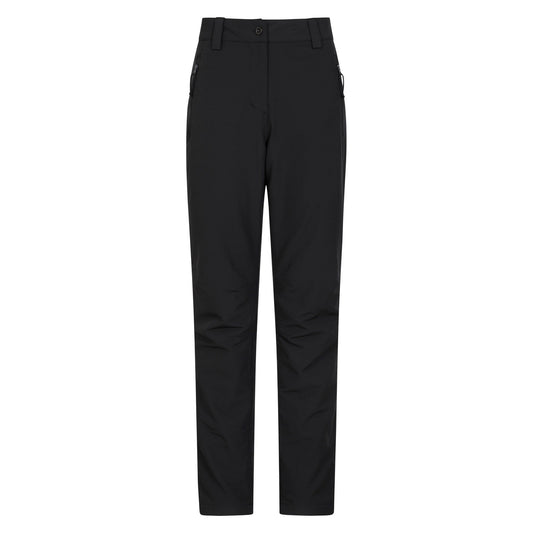 Black - Front - Mountain Warehouse Womens-Ladies Arctic II Stretch Fleece Lined Long Trousers