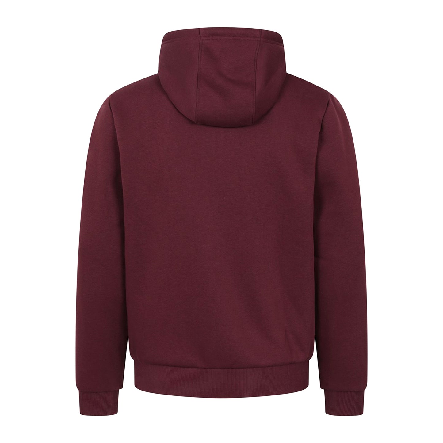 Burgundy - Side - Mountain Warehouse Mens Dalton Borg Lined Full Zip Hoodie
