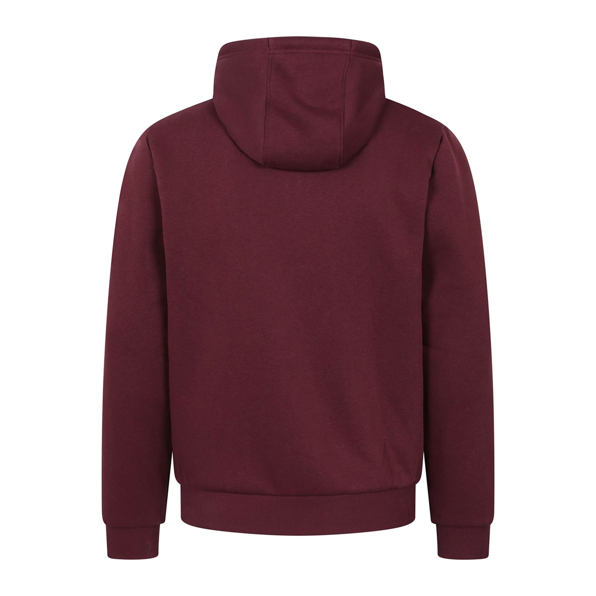Burgundy - Side - Mountain Warehouse Mens Dalton Borg Lined Full Zip Hoodie