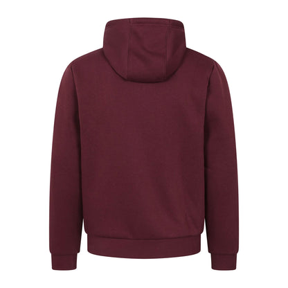 Burgundy - Side - Mountain Warehouse Mens Dalton Borg Lined Full Zip Hoodie