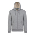 Grey - Front - Mountain Warehouse Mens Dalton Borg Lined Full Zip Hoodie