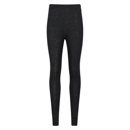 Black - Pack Shot - Mountain Warehouse Womens-Ladies Merino Wool Base Layer Bottoms (Pack of 2)