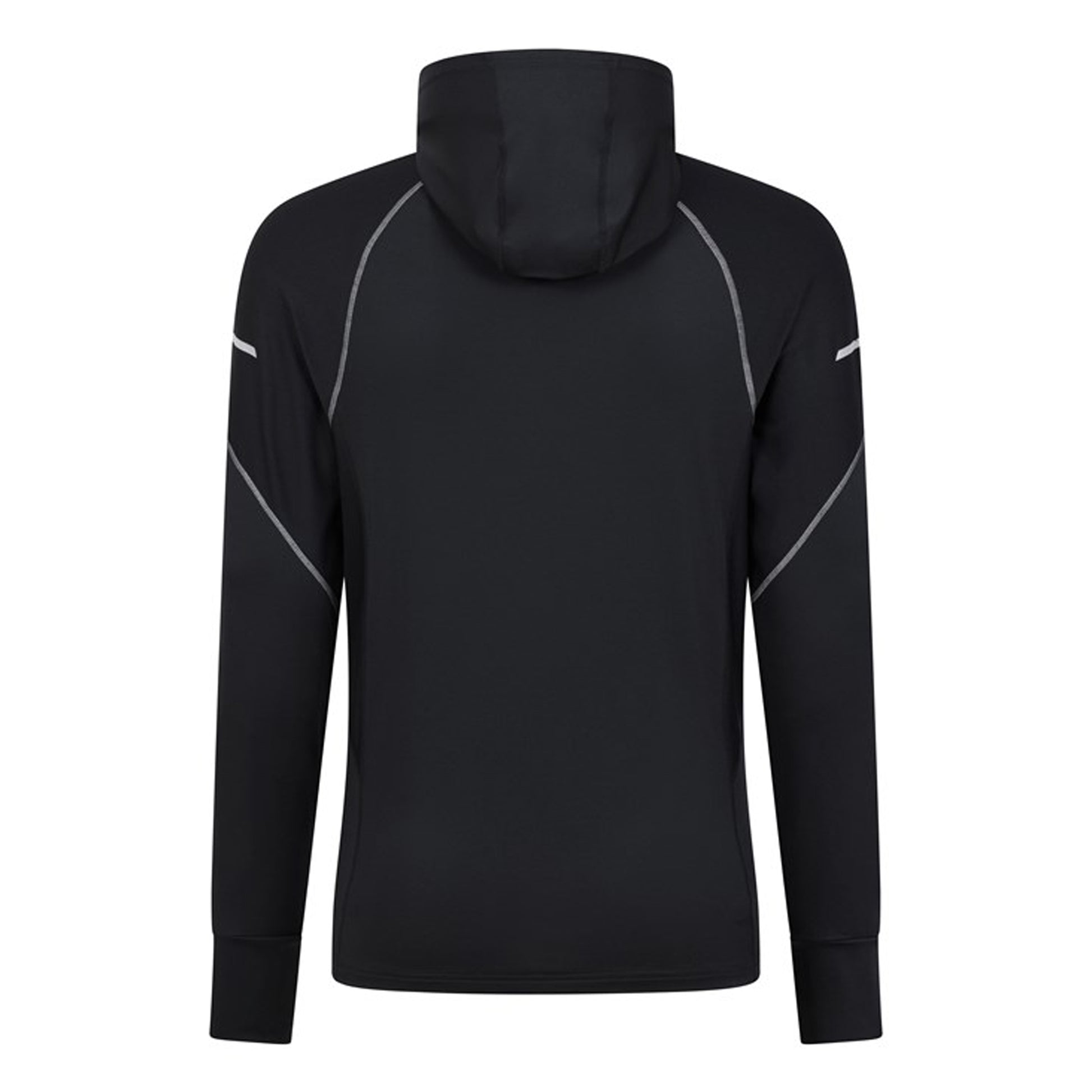 Black - Back - Mountain Warehouse Mens Control II Running Hoodie