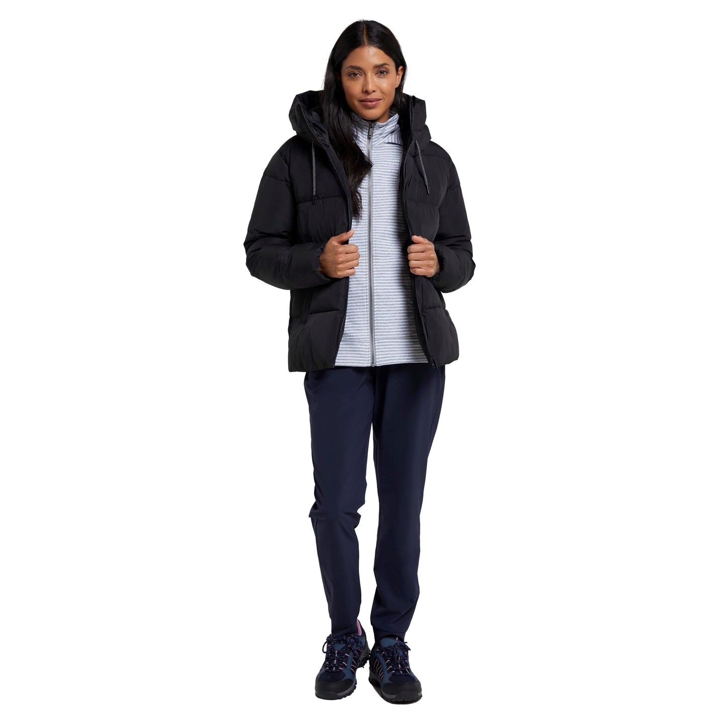 Black - Pack Shot - Mountain Warehouse Womens-Ladies Toasty Short Padded Jacket