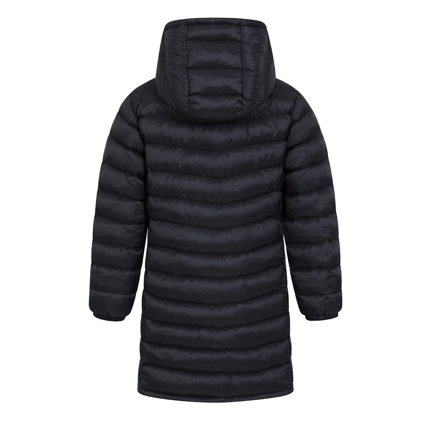 Black - Back - Mountain Warehouse Childrens-Kids Florence Longline Padded Jacket