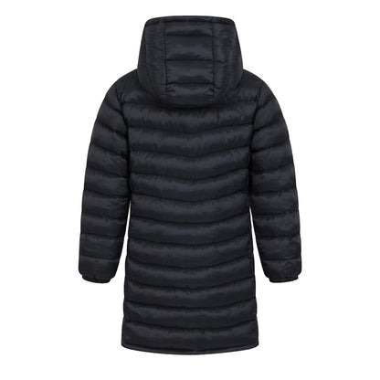 Black - Back - Mountain Warehouse Childrens-Kids Florence Longline Padded Jacket