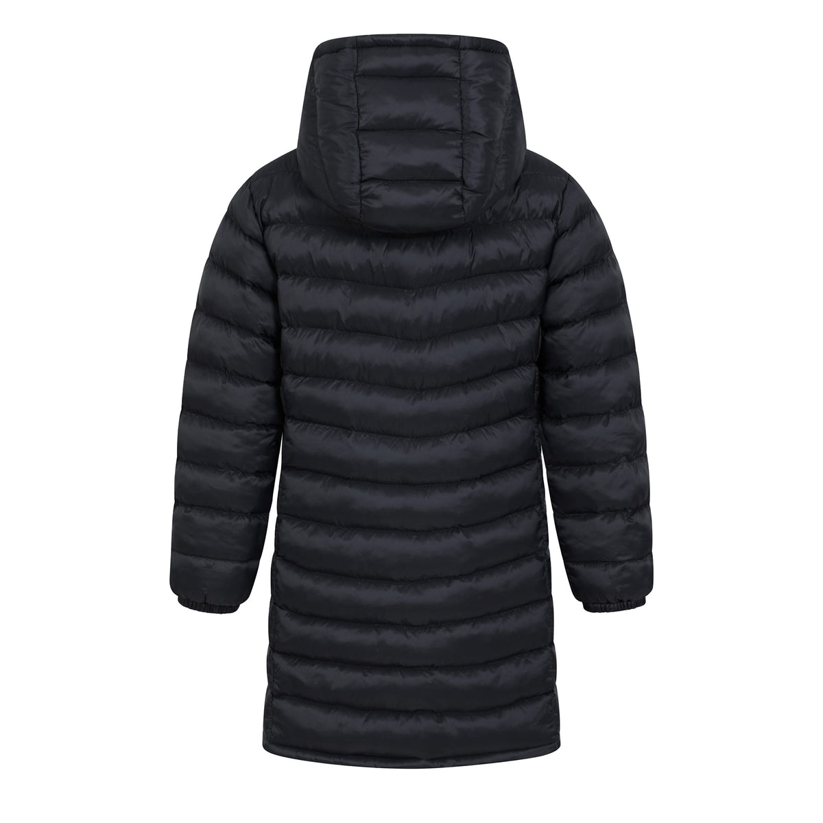 Black - Back - Mountain Warehouse Childrens-Kids Florence Longline Padded Jacket