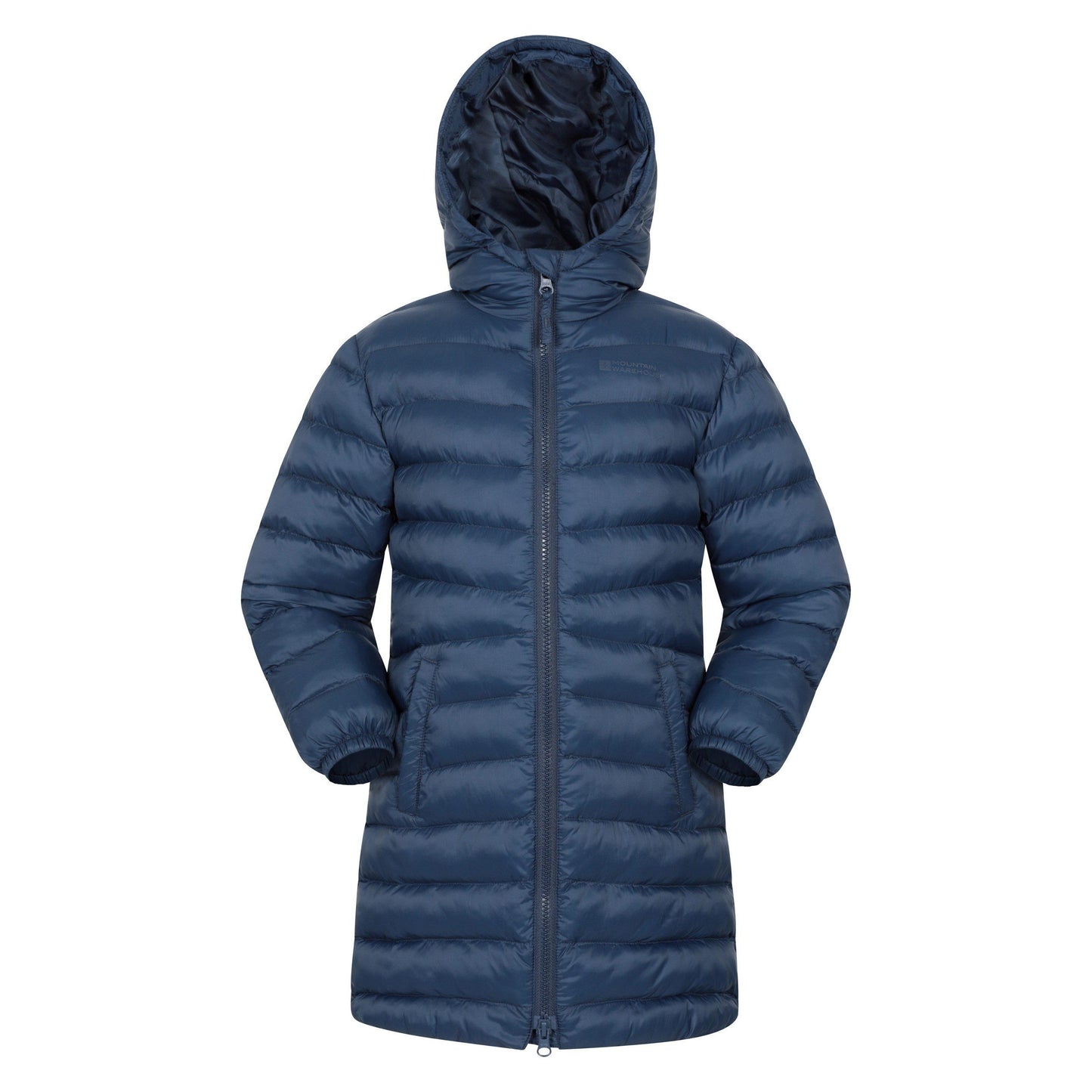 Navy - Front - Mountain Warehouse Childrens-Kids Florence Longline Padded Jacket