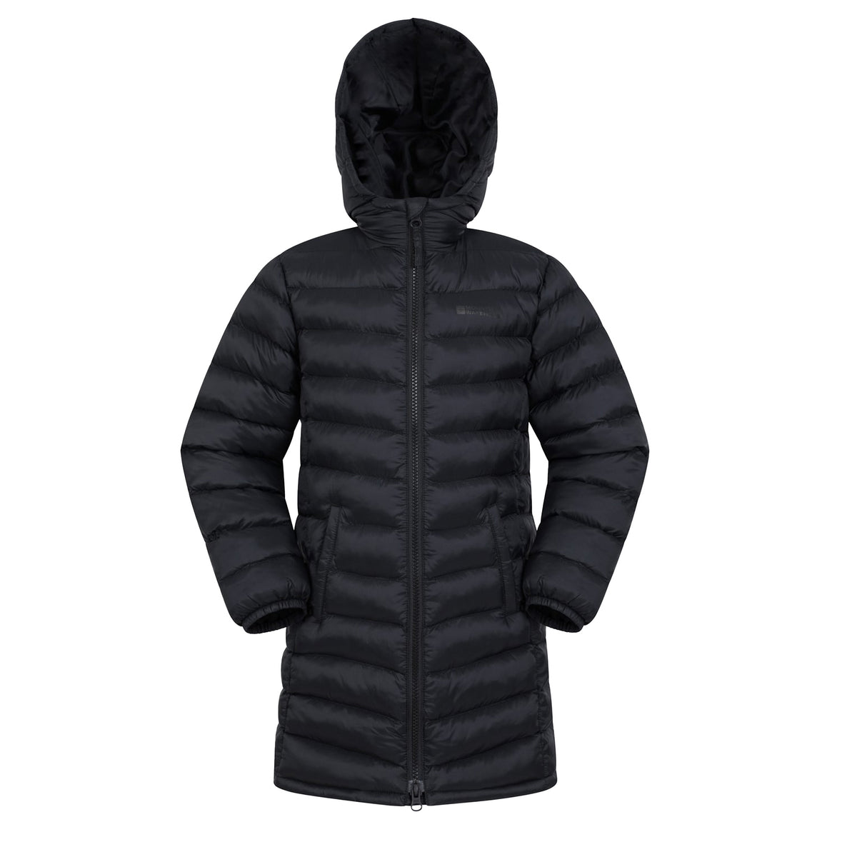 Black - Front - Mountain Warehouse Childrens-Kids Florence Longline Padded Jacket