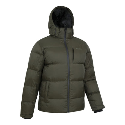 Khaki Green - Side - Mountain Warehouse Mens Frost II Extreme Down Jacket