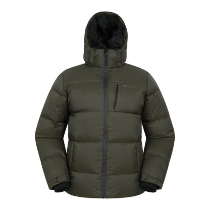 Khaki Green - Front - Mountain Warehouse Mens Frost II Extreme Down Jacket