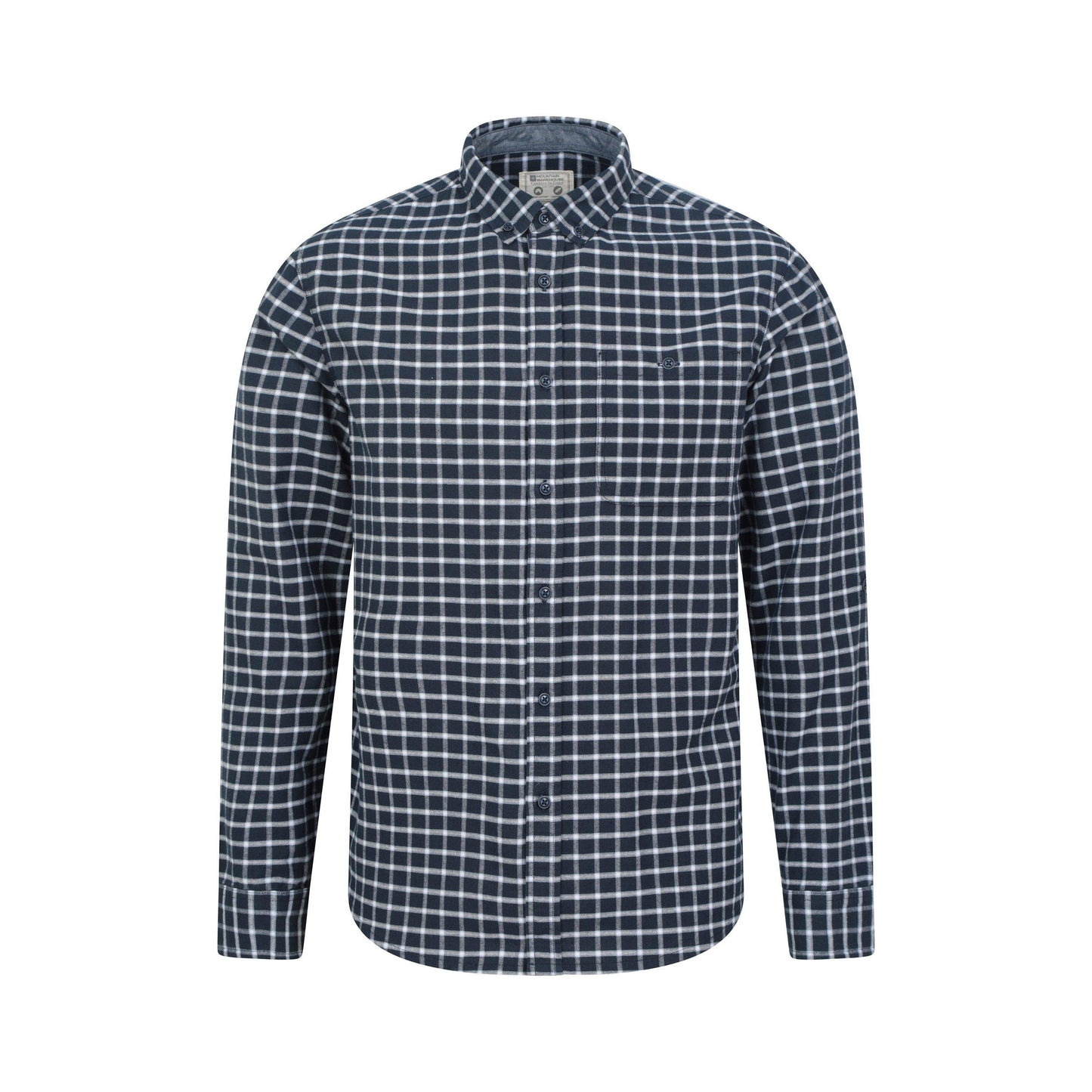 Dark Blue - Front - Mountain Warehouse Mens Driftwood Checked Organic Shirt