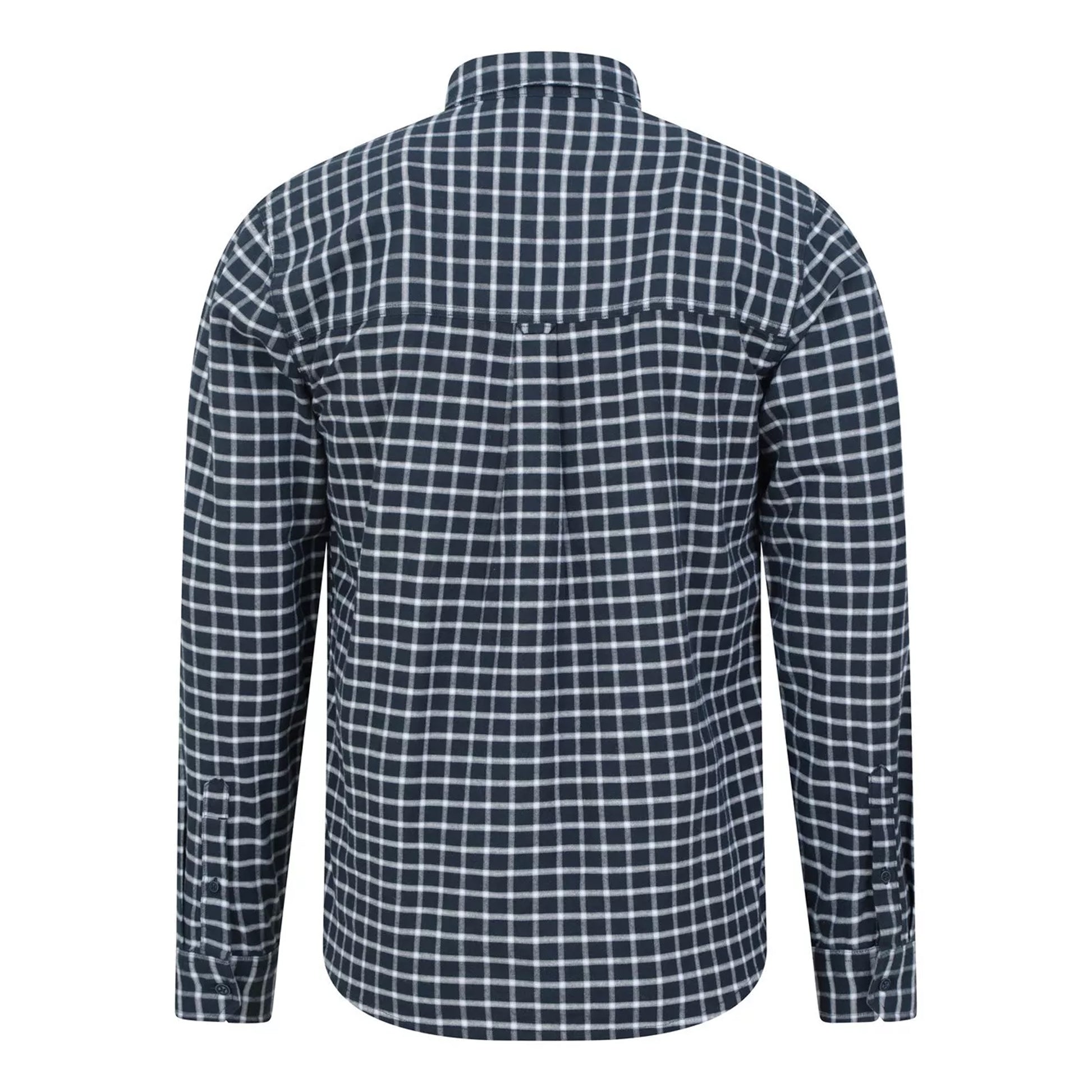 Dark Blue - Back - Mountain Warehouse Mens Driftwood Checked Organic Shirt