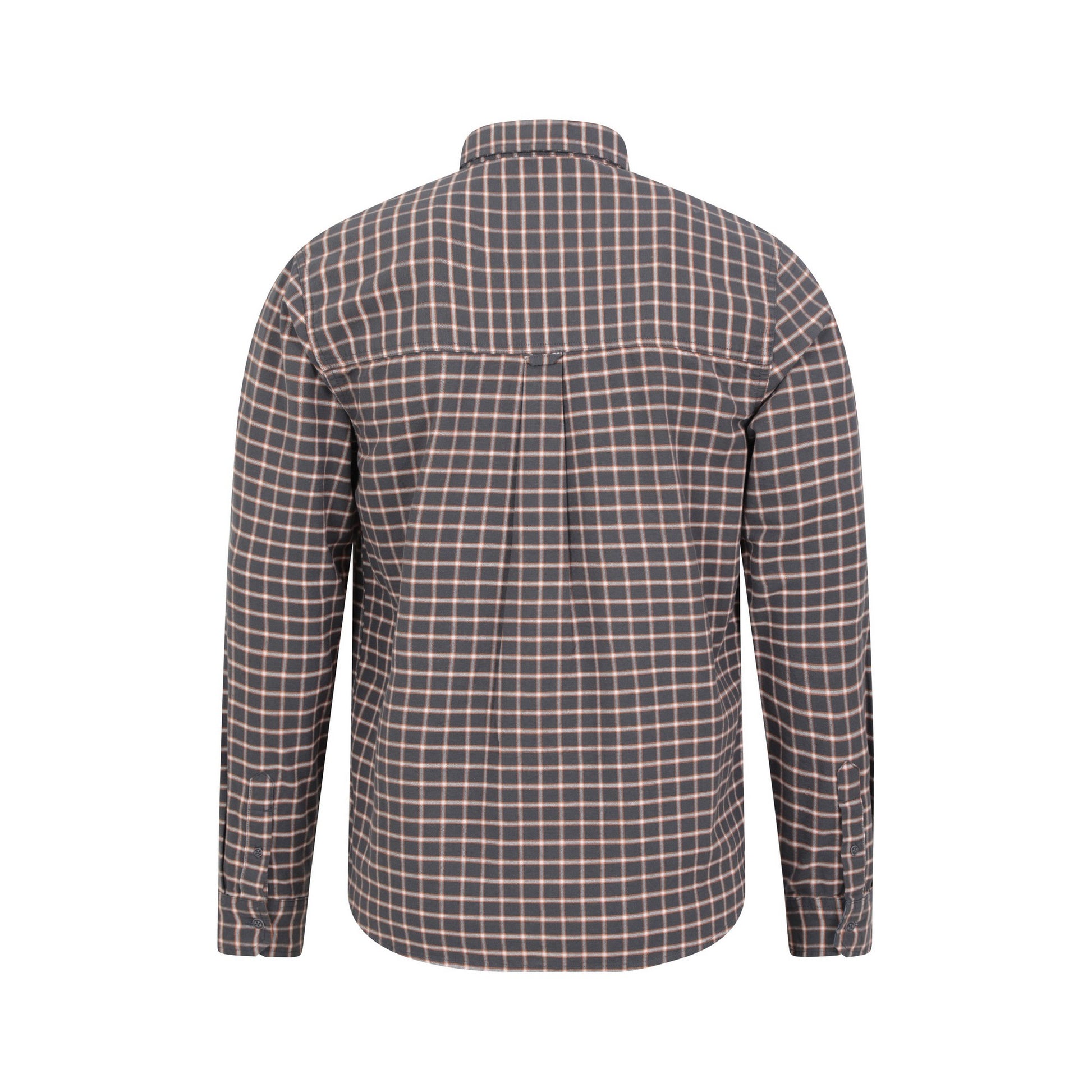 Dark Grey - Back - Mountain Warehouse Mens Driftwood Checked Organic Shirt