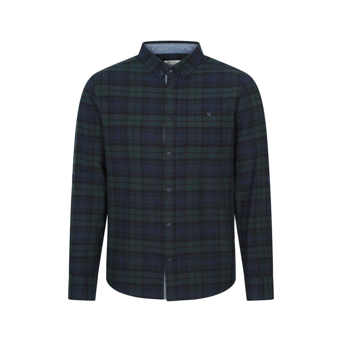 Blue - Front - Mountain Warehouse Mens Driftwood Checked Organic Shirt