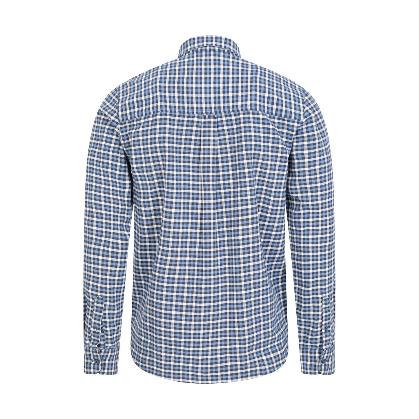 Navy - Back - Mountain Warehouse Mens Driftwood Checked Organic Shirt