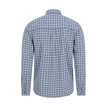 Navy - Back - Mountain Warehouse Mens Driftwood Checked Organic Shirt