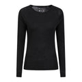 Black - Back - Mountain Warehouse Womens-Ladies Merino Wool Base Layer Set