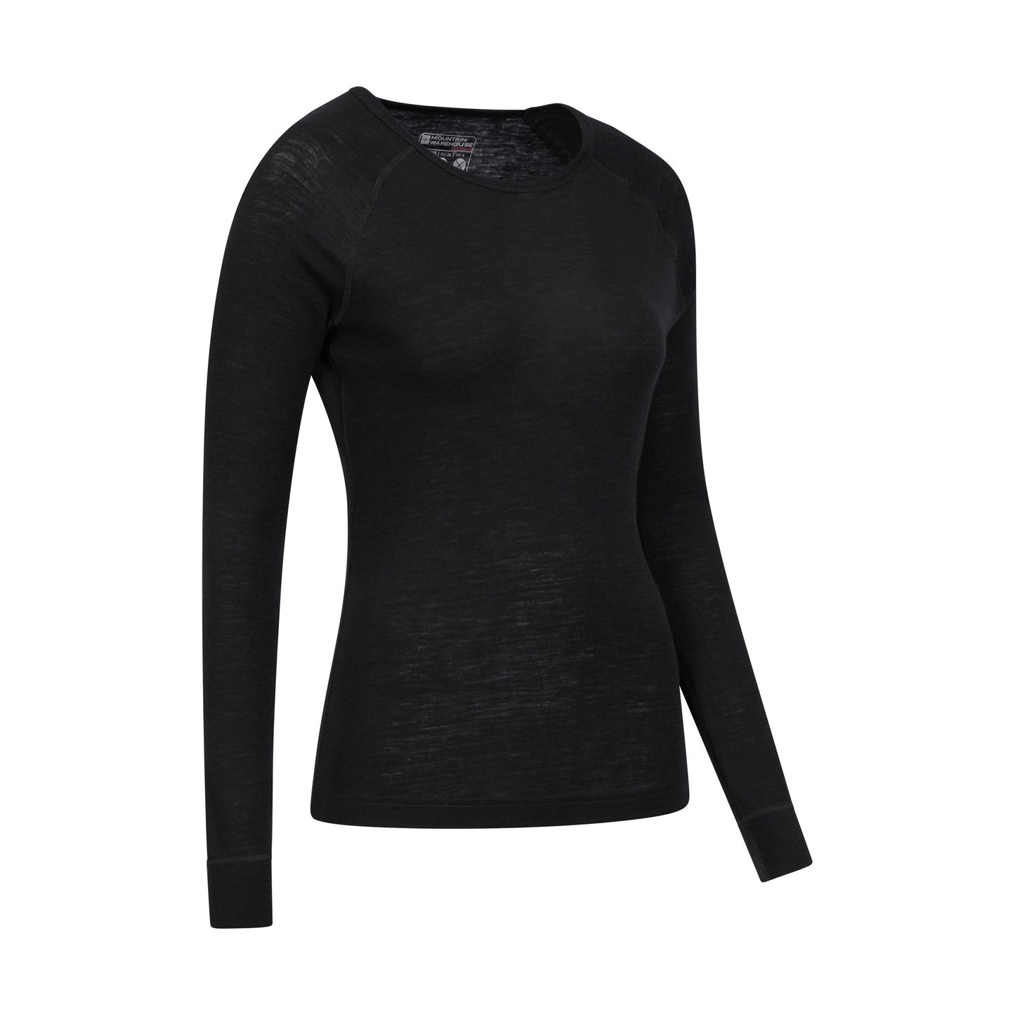 Black - Side - Mountain Warehouse Womens-Ladies Merino Wool Base Layer Set