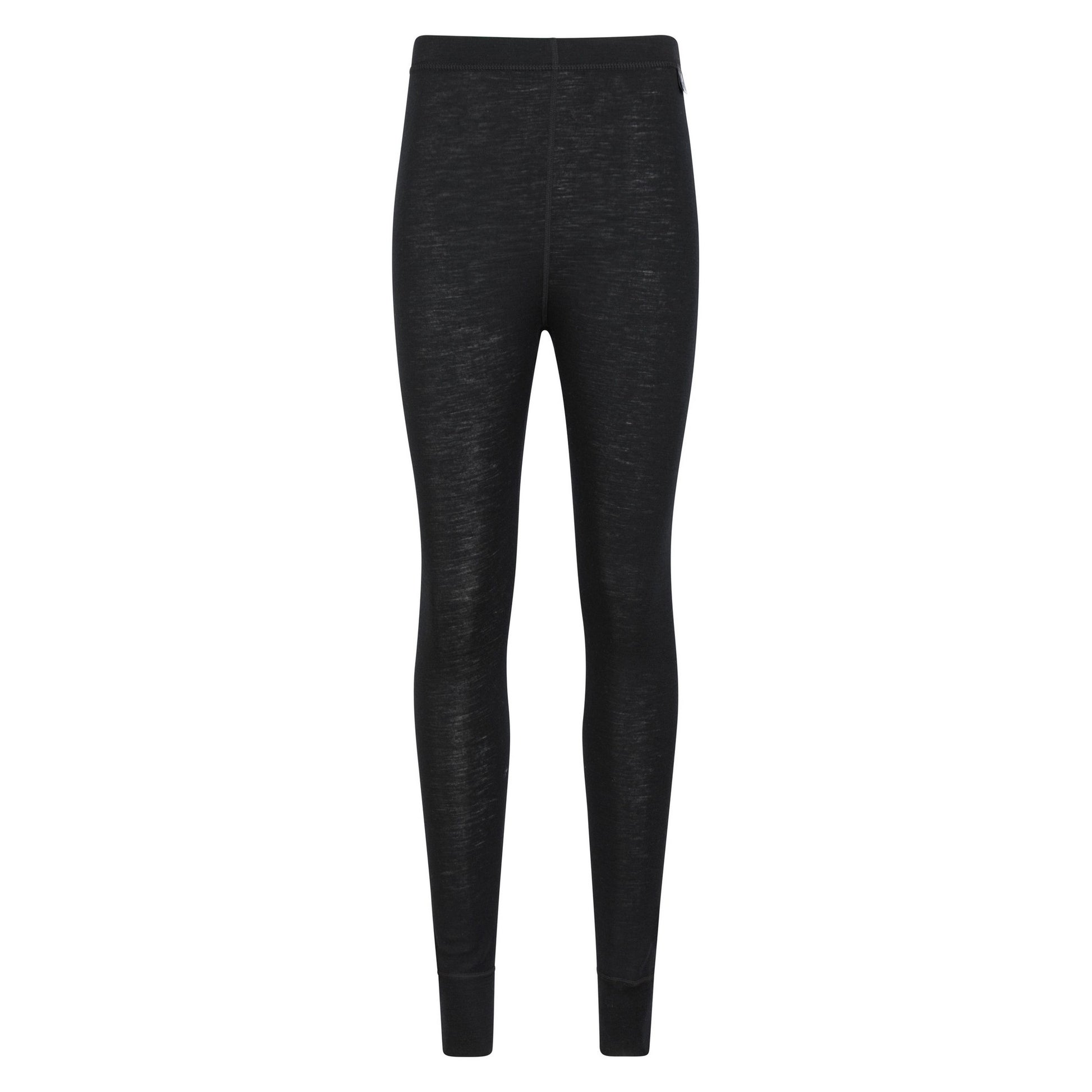 Black - Pack Shot - Mountain Warehouse Womens-Ladies Merino Wool Base Layer Set