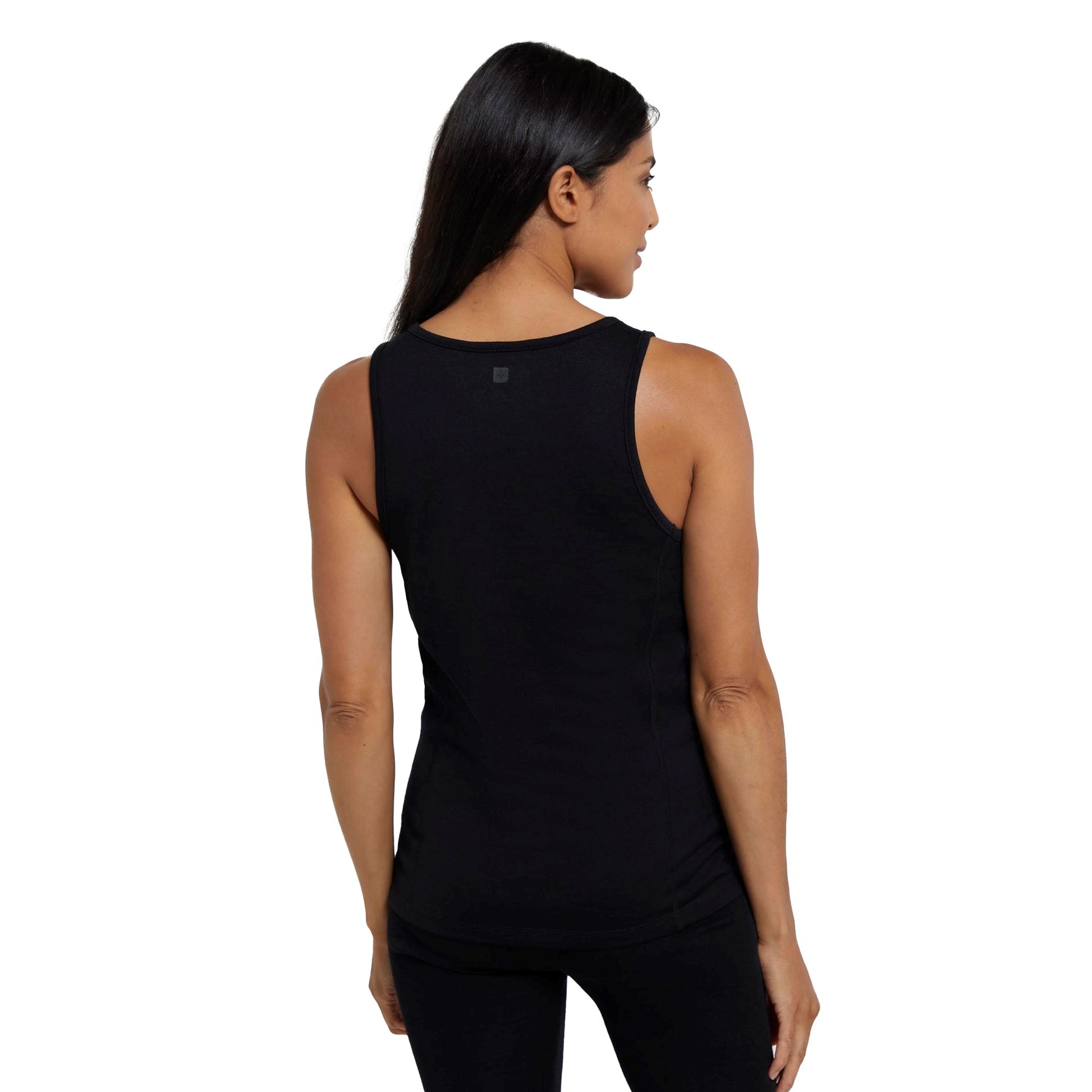 Jet Black - Back - Mountain Warehouse Womens-Ladies Merino Wool Cami Vest Top