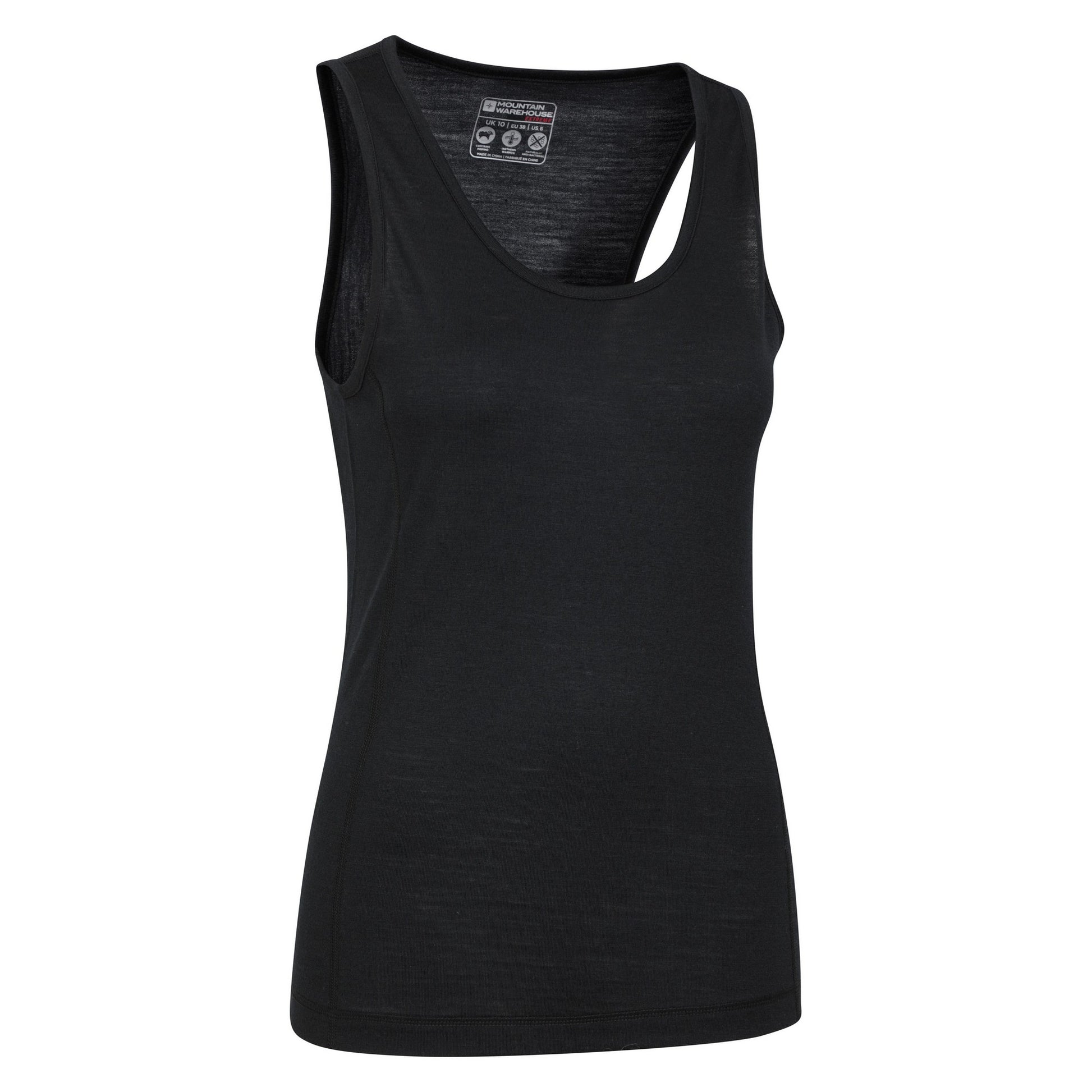 Jet Black - Lifestyle - Mountain Warehouse Womens-Ladies Merino Wool Cami Vest Top