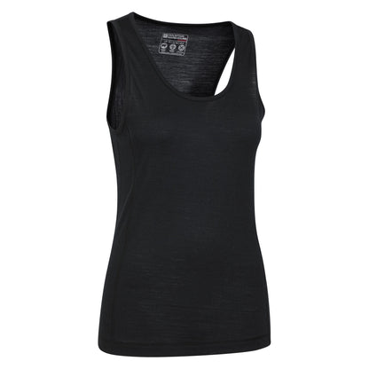 Jet Black - Lifestyle - Mountain Warehouse Womens-Ladies Merino Wool Cami Vest Top