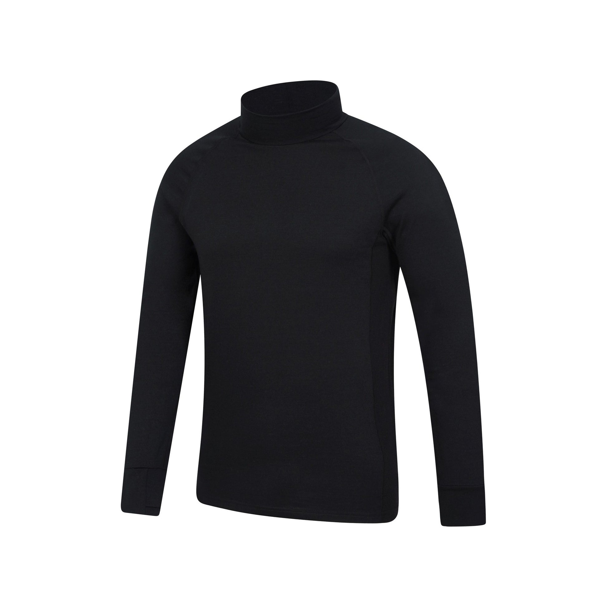 Black - Lifestyle - Mountain Warehouse Mens Summit Merino Wool Funnel Neck Thermal Top